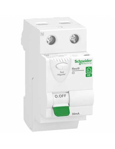 Interrupteur différentiel RESI9 XE -2P- 30mA - Type AC - embrochable                                                                                                                                     CONSOMMABLES HABITAT APPAREILLAGE et MODULAIRE MODULAIRE SCHNEIDER SCHNEIDER ELECTRIC FRANCE SAS