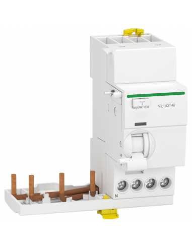 Bloc différentiel VIGI ACTI9 iDT40  3P+N 30MA type AC                                                                                                                                           ELECTRICITE TERTIAIRE MODULAIRE 