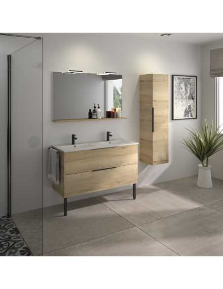 Ensemble EVA+ 120cm Halifax Naturel                                                                                                                                                                      PLOMBERIE MEUBLE DE SALLE DE BAIN MEUBLE ET PLAN MDD