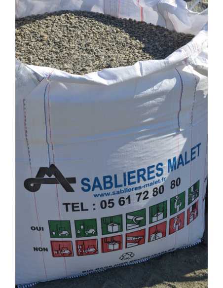 Big Bag Gravier 4/14 Roulé                                                                                                                                                                               MATERIAUX GRANULAT GRAVIER BIG BAG SABLIERES MALET