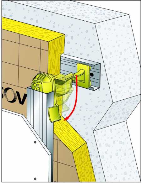 Appui OPTIMA 2 pour doublage                                                                                                                                                                             MATERIAUX ISOLATION ACCESSOIRE ISOLATION ETANCHEITE SAINT GOBAIN ISOVER