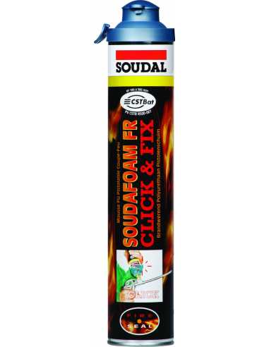 Mousse PU coupe feu CLICK&FIX                                                                                                                                                                            CONSOMMABLES CONSOMMABLES COLLES SOUDAL SAS