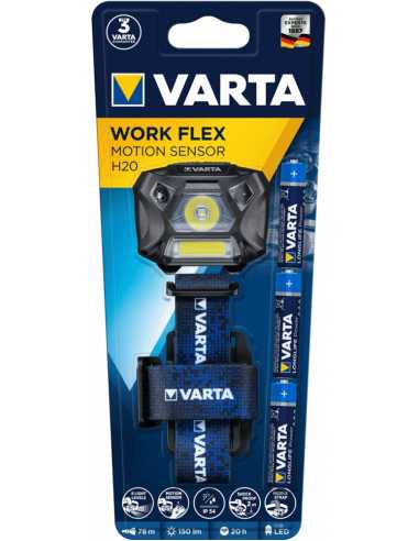 Lampe frontale WORK FLEX MOTION                                                                                                                                                                          CONSOMMABLES CONSOMMABLES GENERAL VARTA CONSUMER FRANCE SAS