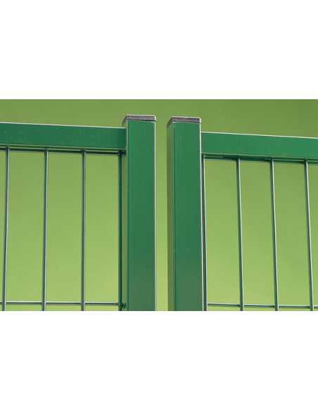 Portail RITMO 2 vantaux vert                                                                                                                                                                             QUINCAILLERIE GRILLAGE CLOTURE TREFILES PORTAIL/PORTILLON RIVISA ICM  SA