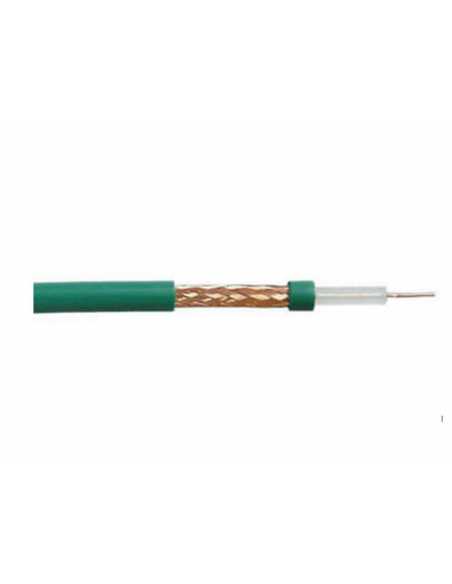 Câble coaxial 75  type KX 6 - gaine extérieure vert                                                                                                                                                     ELECTRICITE FILS ET CABLES CABLES DOMESTIQUES ID CABLES