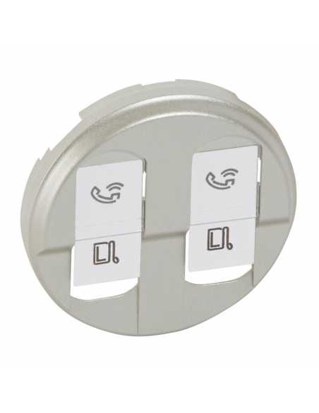 Enjoliveur prise RJ45 double CELIANE                                                                                                                                                                     ELECTRICITE HABITAT APPAREILLAGE et MODULAIRE ULTRA TERMINAL LEGRAND ELECTIS