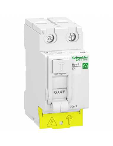 Interrupteur différentiel RESI9 XP -2P - 30mA - Type AC - peignable - alimentation par le bas                                                                                                            ELECTRICITE HABITAT APPAREILLAGE et MODULAIRE MODULAIRE SCHNEIDER SCHNEIDER ELECTRIC FRANCE SAS