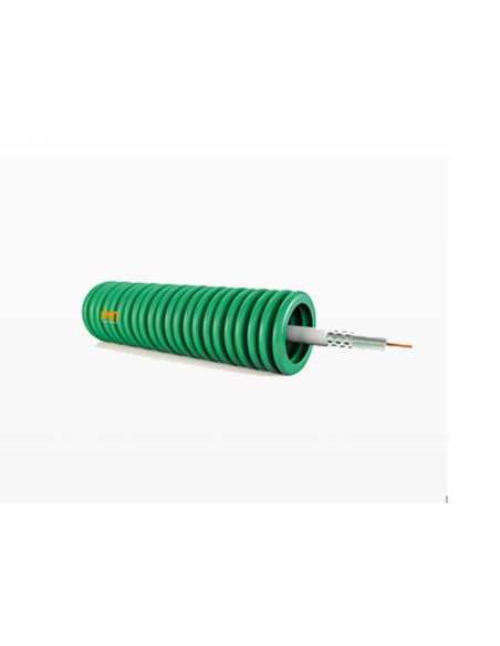 Gaine préfilée courant faible verte                                                                                                                                                                      ELECTRICITE CONDUITS GAINES PLASTIC MATERIALS SRL