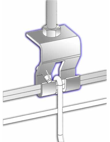 Agrafe de suspension pour chemin de câble fil MAVIL                                                                                                                                                      ELECTRICITE CONDUITS CHEMIN DE CABLES FIL GEWISS FRANCE SA