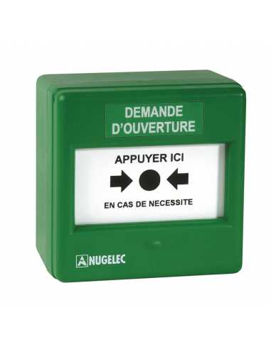 Déclencheur manuel saillie à membrane déformable Vert                                                                                                                                                    ELECTRICITE COURANT FAIBLES ET VDI ALARME INCENDIE COOPER SECURITE SAS