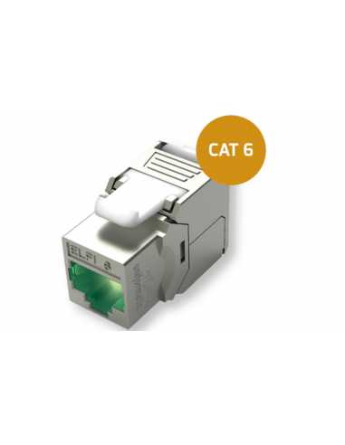 Embase RJ45 repérage lumineux ELFII CAT6/CAT6A FTP autodénudant                                                                                                                                          ELECTRICITE COURANT FAIBLES ET VDI BAIE DE BRASSAGE/FIBRE UNIFORMATIC