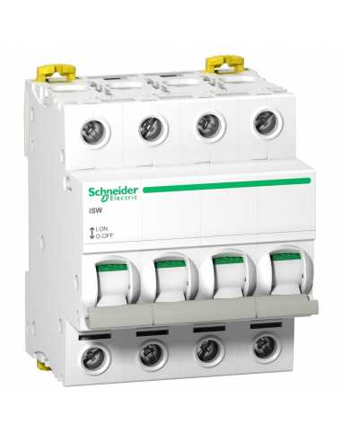 Interrupteur-sectionneur ACTI9 iSW tétra 4P 415VAC                                                                                                                                                       ELECTRICITE TERTIAIRE MODULAIRE 