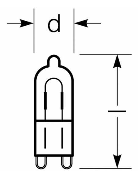 Lampe halogène G9                                                                                                                                                                                        ELECTRICITE ECLAIRAGE SOURCES LEDVANCE SASU