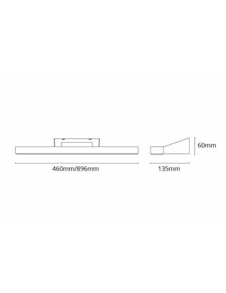 Réglette LED SDB VIEW 15W                                                                                                                                                                                ELECTRICITE ECLAIRAGE ECLAIRAGES INTERIEUR SG LIGHTING