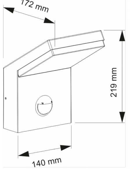 Applique extérieure NEO XL SENSOR 18W                                                                                                                                                                    ELECTRICITE ECLAIRAGE ECLAIRAGES EXTERIEUR BENEITO - FAURE LIGHTING S.L