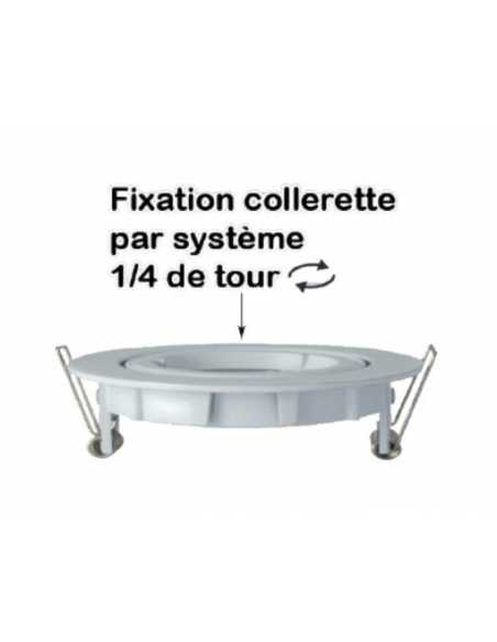 Collerette blanche 1/4 tour orientable                                                                                                                                                                   ELECTRICITE ECLAIRAGE ACCESSOIRES ECLAIRAGE MIIDEX LIGHTING