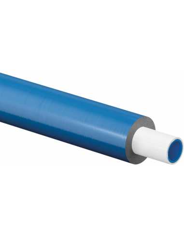 Tube multicouche pré-isolé BLEU EP 10mm couronne bleu                                                                                                                                                    PLOMBERIE TUBE CANALISATION PLOMBERIE MULTICOUCHE UPONOR FRANCE