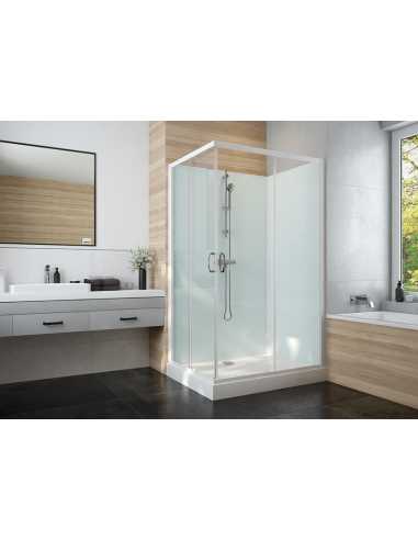 Cabine de douche IZIGLASS 2 portes coulissantes                                                                                                                                                          SANITAIRE DOUCHE CABINE DE DOUCHE LEDA SAS