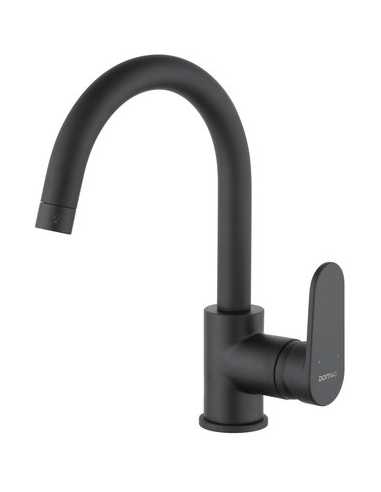 Mitigeur DOMAO 300 lavabo noir bec haut                                                                                                                                                                  SANITAIRE ROBINETTERIE MITIGEUR MECANIQUE PAINI  SPA