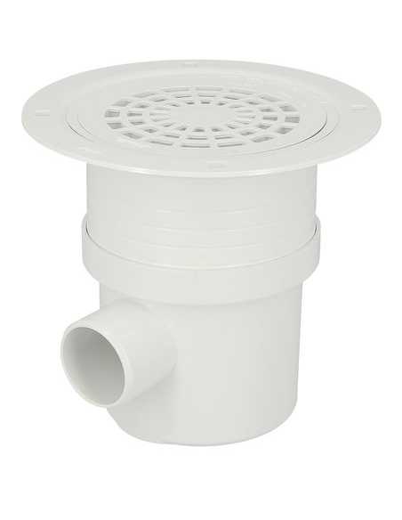 Siphon pour revêtement sol plastique grille pvc.                                                                                                                                                         PLASTIQUE POUR BATIMENT EQUIPEMENT SANITAIRE VIDAGE NICOLL SAS