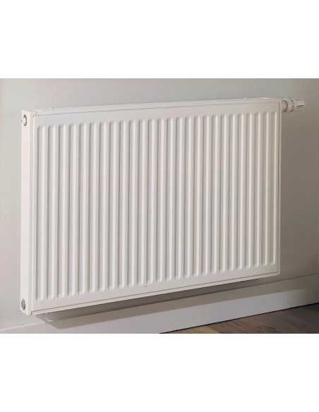 Radiateur acier horizontal SAMBA 22HB centraux 6 orifices                                                                                                                                                THERMIQUE EMETTEUR CORPS DE CHAUFFE RADIATEUR ACIER BDR THERMEA-DEDIETRICH CHAPPEE