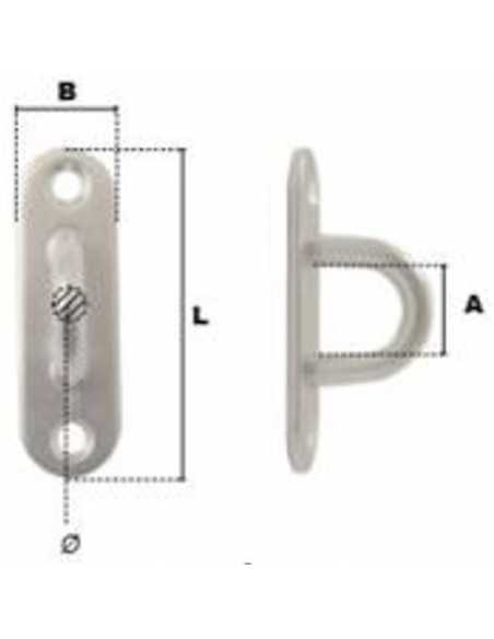 Pontet sur platine ovale inox                                                                                                                                                                            QUINCAILLERIE LEVAGE ACCESSOIRES CABLE PRAMAC SAS