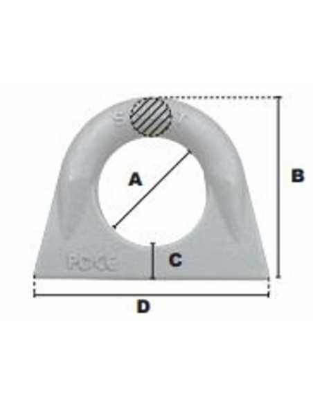 Anneau de levage brut droit à souder                                                                                                                                                                     QUINCAILLERIE LEVAGE ACCESSOIRES CABLE PRAMAC SAS