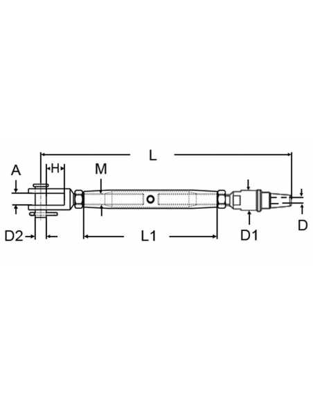 Ridoir inox à sertissage manuel                                                                                                                                                                          QUINCAILLERIE LEVAGE ACCESSOIRES CABLE PRAMAC SAS