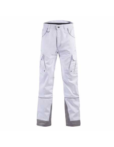 Pantalon multipoches ANTRAS blanc/gris                                                                                                                                                                   QUINCAILLERIE EPI CORPS