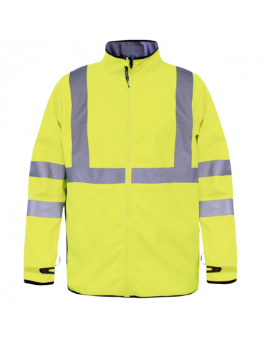 Veste softshell haute visibilité jaune                                                                                                                                                                   QUINCAILLERIE EPI CORPS