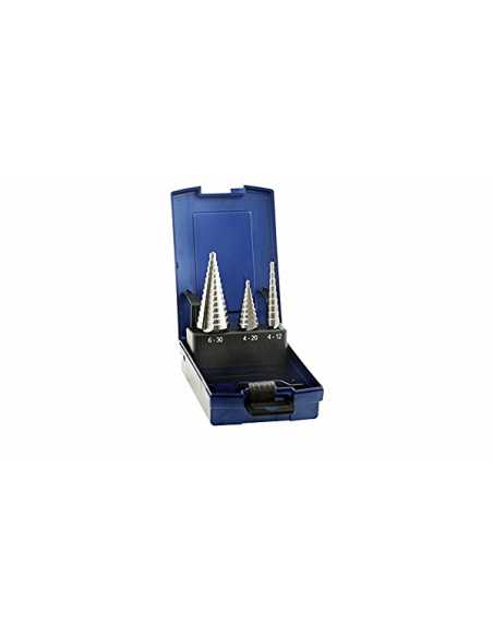 Coffret de 3 forets étagés                                                                                                                                                                               QUINCAILLERIE PERCAGE ET COUPE PERCAGE FER IZAR CUTTING TOOLS SAL