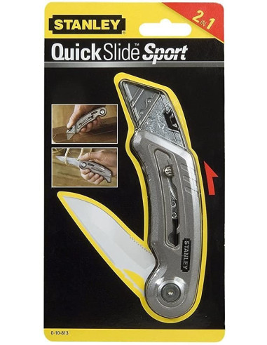 Couteau QUICKSLIDE SPORT                                                                                                                                                                                 QUINCAILLERIE OUTILLAGE MATERIEL DE CHANTIER STANLEY BLACK ET DECKER FRANCE