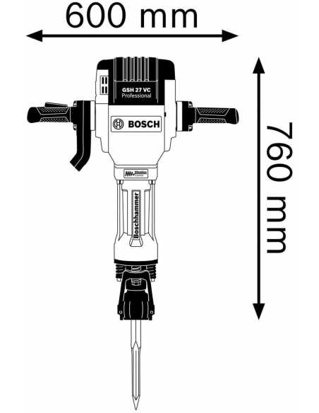 Brise béton GSH27                                                                                                                                                                                        QUINCAILLERIE ELECTRO PORTATIF MACHINE FILAIRE BOSCH ROBERT FRANCE SA