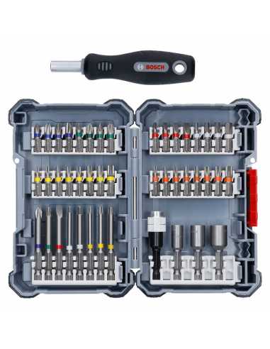 Coffret embouts tournevis 44 pièces                                                                                                                                                                      QUINCAILLERIE ELECTRO PORTATIF ACCESSOIRE BOSCH ROBERT FRANCE SA