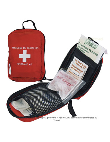 Trousse de secours individuel                                                                                                                                                                            QUINCAILLERIE OUTILLAGE HYGIENE ET ENTRETIEN ESCULAPE LABORATOIRES SA