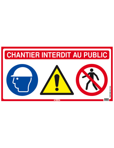 Panneau de chantier 4 en 1                                                                                                                                                                               QUINCAILLERIE OUTILLAGE SIGNALISATION VINMER