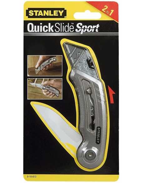 Couteau QUICKSLIDE SPORT                                                                                                                                                                                 QUINCAILLERIE OUTILLAGE MATERIEL DE CHANTIER STANLEY BLACK ET DECKER FRANCE