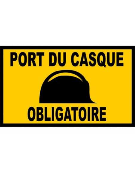 Panneau casque obligatoire                                                                                                                                                                               QUINCAILLERIE OUTILLAGE SIGNALISATION VINMER