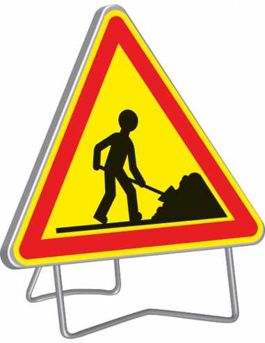 Panneau routier de chantier                                                                                                                                                                              QUINCAILLERIE OUTILLAGE SIGNALISATION SOFOP TALIAPLAST (MULTIGRAPHIC