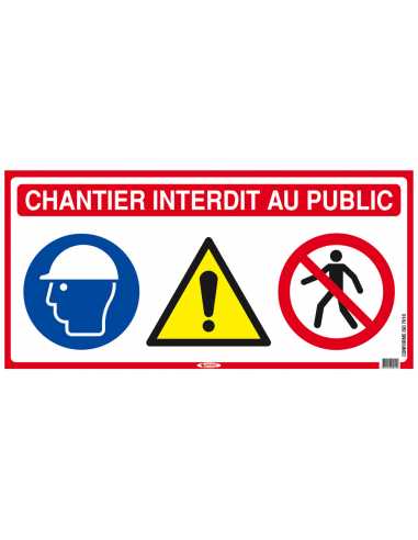 Panneau de chantier 4 en 1                                                                                                                                                                               QUINCAILLERIE OUTILLAGE SIGNALISATION VINMER