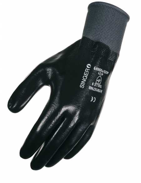 Gant nitrile noir                                                                                                                                                                                        QUINCAILLERIE EPI MAIN SINGER SAFETY