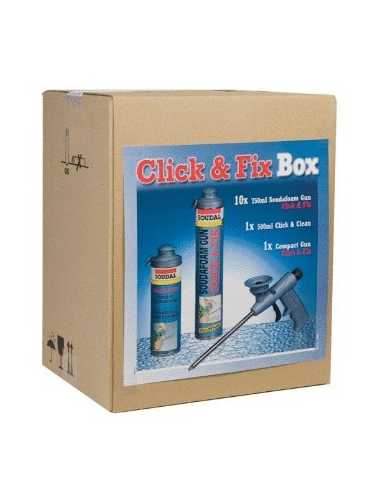 Mousse PU CLICK&FIX BOX                                                                                                                                                                                  CONSOMMABLES CONSOMMABLES COLLES SOUDAL SAS