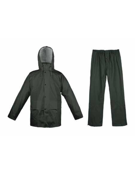 Tenue de pluie verte en PU                                                                                                                                                                               QUINCAILLERIE EPI CORPS DIFAC