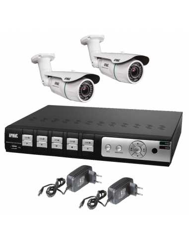 Kit vidéo AHD 2CAM+1DVR URMET                                                                                                                                                                            ELECTRICITE COURANT FAIBLES ET VDI VIDEO SURVEILLANCE URMET FRANCE -YOKIS