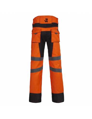 Pantalon haute visibilité BELLUS orange                                                                                                                                                                  QUINCAILLERIE EPI VETEMENT DE TRAVAIL FRANCE TEXTILE PRODUCTION