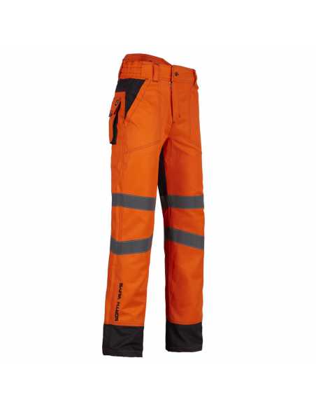 Pantalon haute visibilité BELLUS orange                                                                                                                                                                  QUINCAILLERIE EPI VETEMENT DE TRAVAIL FRANCE TEXTILE PRODUCTION