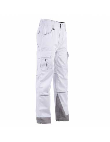 Pantalon multipoches ANTRAS blanc/gris                                                                                                                                                                   QUINCAILLERIE EPI VETEMENT DE TRAVAIL
