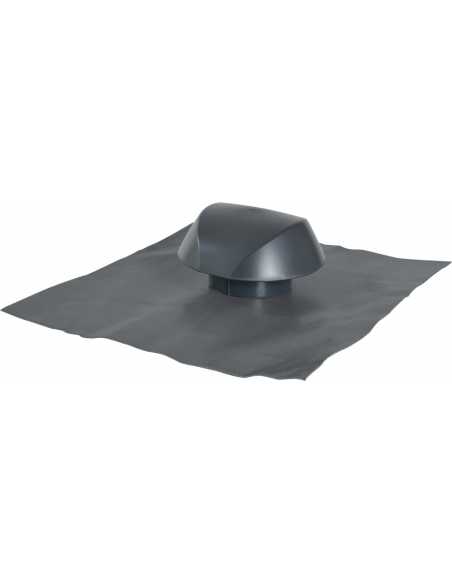 Chapeau ventilation avec collerette étancheité                                                                                                                                                           THERMIQUE ACCESSOIRE DE COUVERTURE CHEMINEE CONDUIT NICOLL SAS