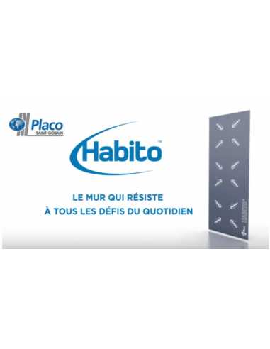 Plaque de plâtre haute résistance HABITO                                                                                                                                                                 MATERIAUX PLATRERIE PLAQUE DE PLATRE TECHNIQUE PLACOPLATRE SA