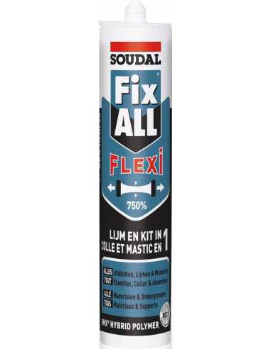 Mastic-colle FIX ALL FLEXI                                                                                                                                                                               CONSOMMABLES CONSOMMABLES COLLES SOUDAL SAS